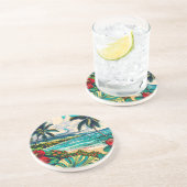  Hawaïaans eiland thema Zandsteen Onderzetter (Zijkant)