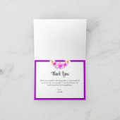 Hawaiaans feest tropische bloemen afstuderen bedankkaart (Binnen)