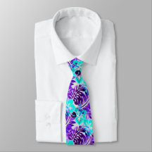 Hawaiaans gebloemd patroon blauw violet