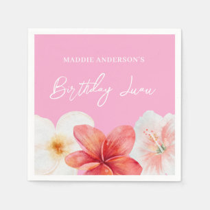 Hawaiaans geboortefeest bordpapier servet