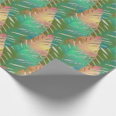 Hawaïaans gedrukt bananenblad cadeaupapier (Hoek)