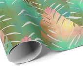 Hawaïaans gedrukt bananenblad cadeaupapier (Rol Hoek)