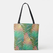 Hawaïaans gedrukt bananenblad tote bag (Achterkant)