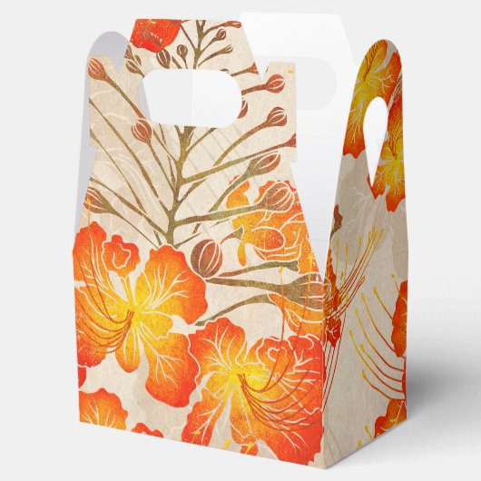 Hawaïaans gedrukte Ohai Alii v2 patroon Bedankdoosjes (Geopend)