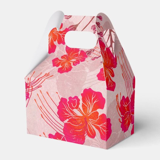 Hawaïaans gedrukte Ohai Alii v2 patroon Bedankdoosjes (Achterkant)