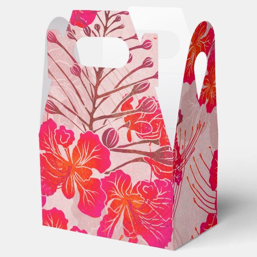 Hawaïaans gedrukte Ohai Alii v2 patroon Bedankdoosjes (Geopend)