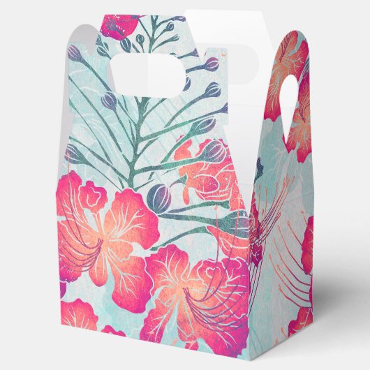 Hawaïaans gedrukte Ohai Alii v2 patroon Bedankdoosjes (Geopend)