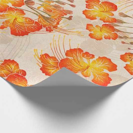 Hawaïaans gedrukte Ohai Alii v2 patroon Cadeaupapier (Hoek)