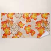 Hawaïaans gedrukte Ohai Alii v2 patroon Strandlaken (Voorkant)