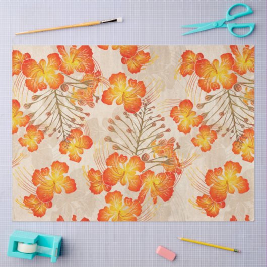 Hawaïaans gedrukte Ohai Alii v2 patroon Tissuepapier (Craft)