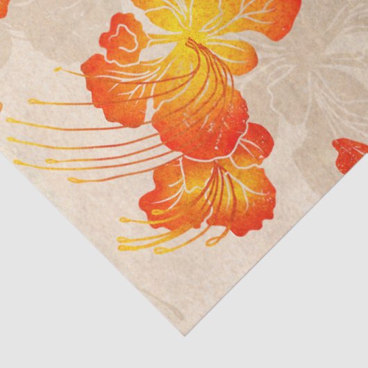 Hawaïaans gedrukte Ohai Alii v2 patroon Tissuepapier (Detail)