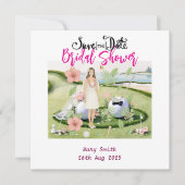 Hawaiaans golf thema Bruidsdiner Afscheidscadeau Save The Date (Voorkant)