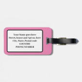 HAWAÏAANS HIBISCUS BLOEMTAAL LABEL BAGAGELABEL (Achterkant horizontaal)