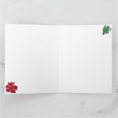 Hawaiaans Hibiscus Kerstquiltsjabloon Kaart (Binnen)