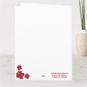 Hawaiaans Hibiscus Kerstquiltsjabloon Kaart (Achterkant)