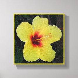 Hawaïaans Hula Meisje Hibiscus Canvasprint Canvas Afdruk