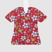 Hawaïaans kerstcadeautje Aloha Shirt print 2 Ornament (achterkant)