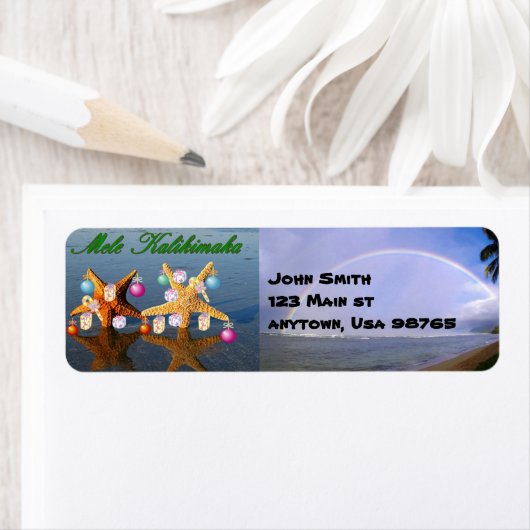 Hawaïaans kerstlabel etiket (Insitu)