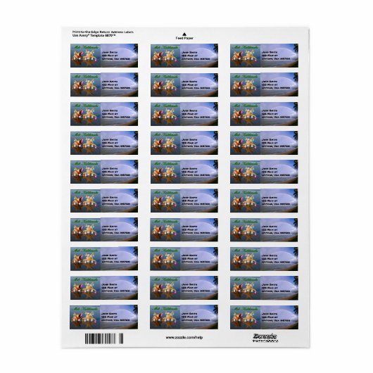 Hawaïaans kerstlabel etiket (Full Sheet)