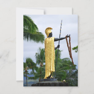 Hawaïaans Koning Kamehameha-standbeeld, Zijaanzich Briefkaart