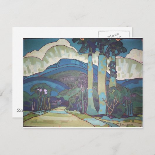 Hawaïaans landschap door Arman Manookian, 1928 Briefkaart (Voorkant / Achterkant)