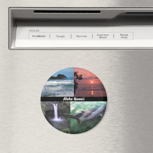 Hawaïaans Landschap Vier Foto Aloha Hawaii Magneet (Insitu (Vaatwasser))