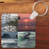 Hawaïaans Landschap Vier Foto Hawaï Sleutelhanger (Achterkant)