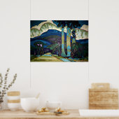 Hawaïaans landschapsschilderij poster (Keuken)