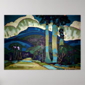 Hawaïaans landschapsschilderij poster (Voorkant)