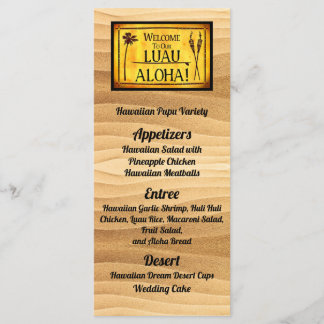 Hawaiaans Luau Bruiloftsmenu Menu