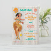Hawaiaans Luau Feest Kaart (Staand voorkant)