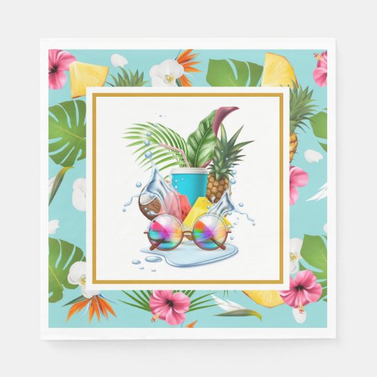 Hawaiaans Luau Feest Servet (Voorkant)