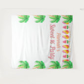 Hawaiaans Luau Feest Tropisch Fotohokje Achtergron Wandkleed (Voorkant (horizontaal))