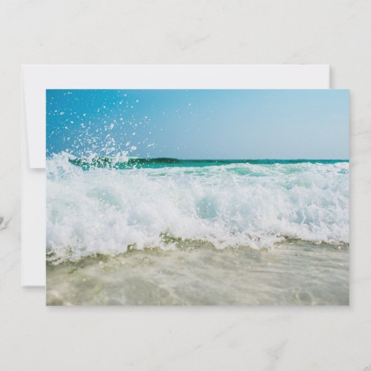 Hawaiaans Luau Feest Uitnodiging Brekende Golven (Achterkant)