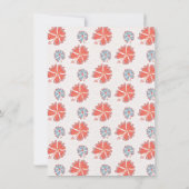 Hawaiaans Luau Retro Hula Meisje Feestje Kaart (Achterkant)