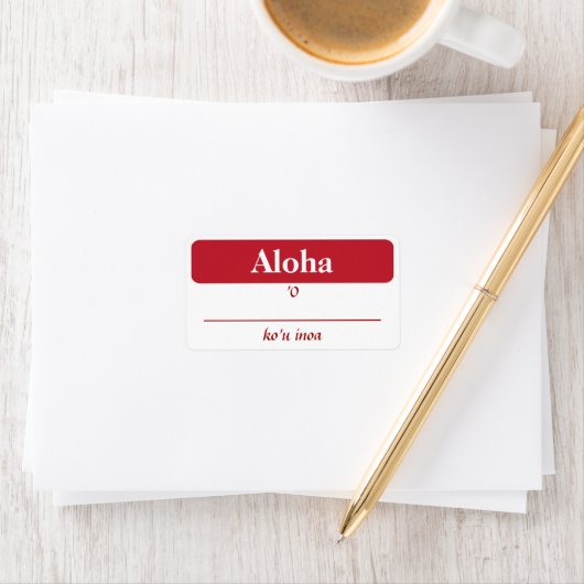 Hawaïaans Mijn naam is...Labels Etiket (Insitu)