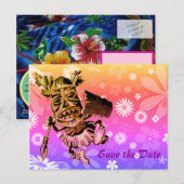 Hawaïaans ontwerp aankondigingskaart (Voorkant / Achterkant)