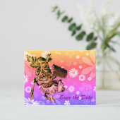 Hawaïaans ontwerp aankondigingskaart (Staand voorkant)