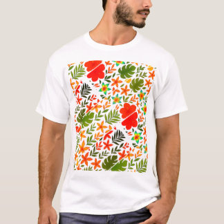 Hawaiaans patroon t-shirt