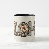 Hawaïaans Polynesisch Aloha Bamboe Look Mok (Midden)