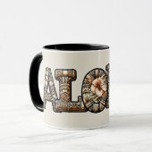 Hawaïaans Polynesisch Aloha Bamboe Look Mok (Voorkant links)