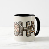 Hawaïaans Polynesisch Aloha Bamboe Look Mok (Voorkant rechts)