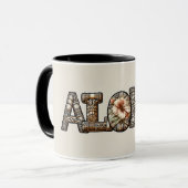 Hawaïaans Polynesisch Aloha Bamboe Look Mok (Voorkant links)