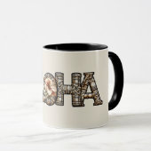 Hawaïaans Polynesisch Aloha Bamboe Look Mok (Voorkant rechts)