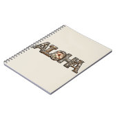 Hawaïaans Polynesisch Aloha Bamboe Look Notitieboek (Linkerzijde)