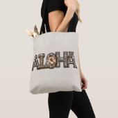 Hawaïaans Polynesisch Aloha Bamboe Look Tote Bag (Dichtbij)