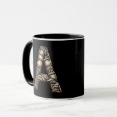 Hawaïaans Polynesisch Aloha Letter A Custom Initia Mok (Voorkant links)