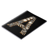 Hawaïaans Polynesisch Aloha Letter A Custom Initia Notitieboek (Linkerzijde)