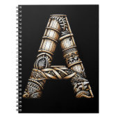 Hawaïaans Polynesisch Aloha Letter A Custom Initia Notitieboek (Voorkant)