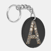 Hawaïaans Polynesisch Aloha Letter A Custom Initia Sleutelhanger (Voorkant Links)